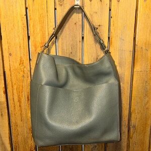 All Saints Green Leather Shoulder Bag